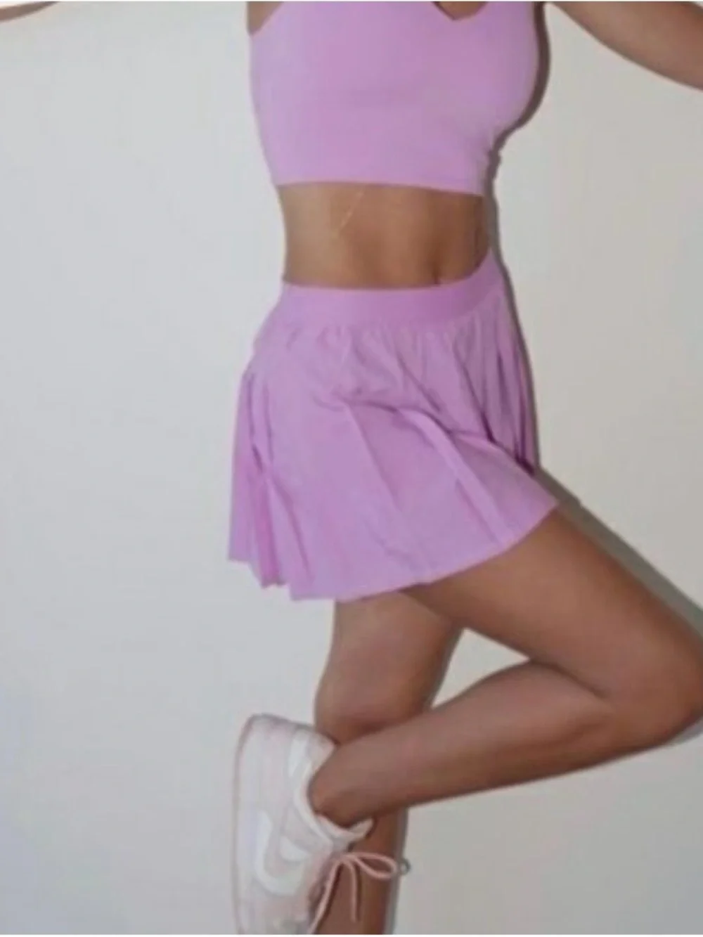 ALO Yoga Light Purple Pleated Tennis Skort